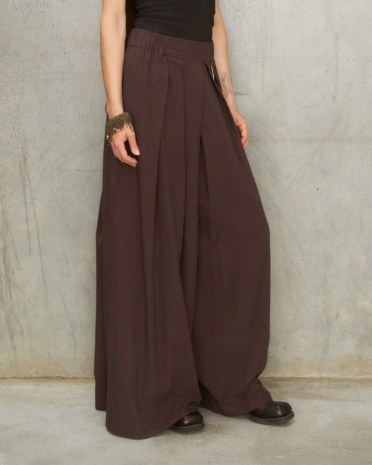 Brown Cotton Echo Pants