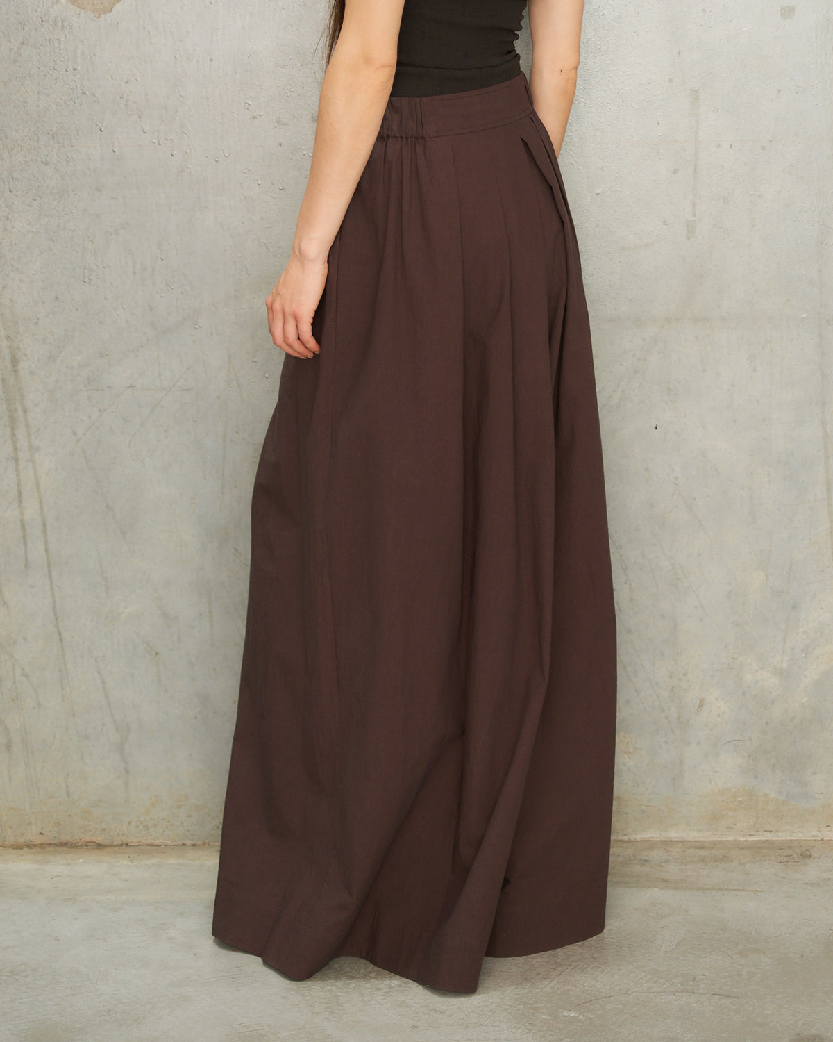 Brown Cotton Echo Pants