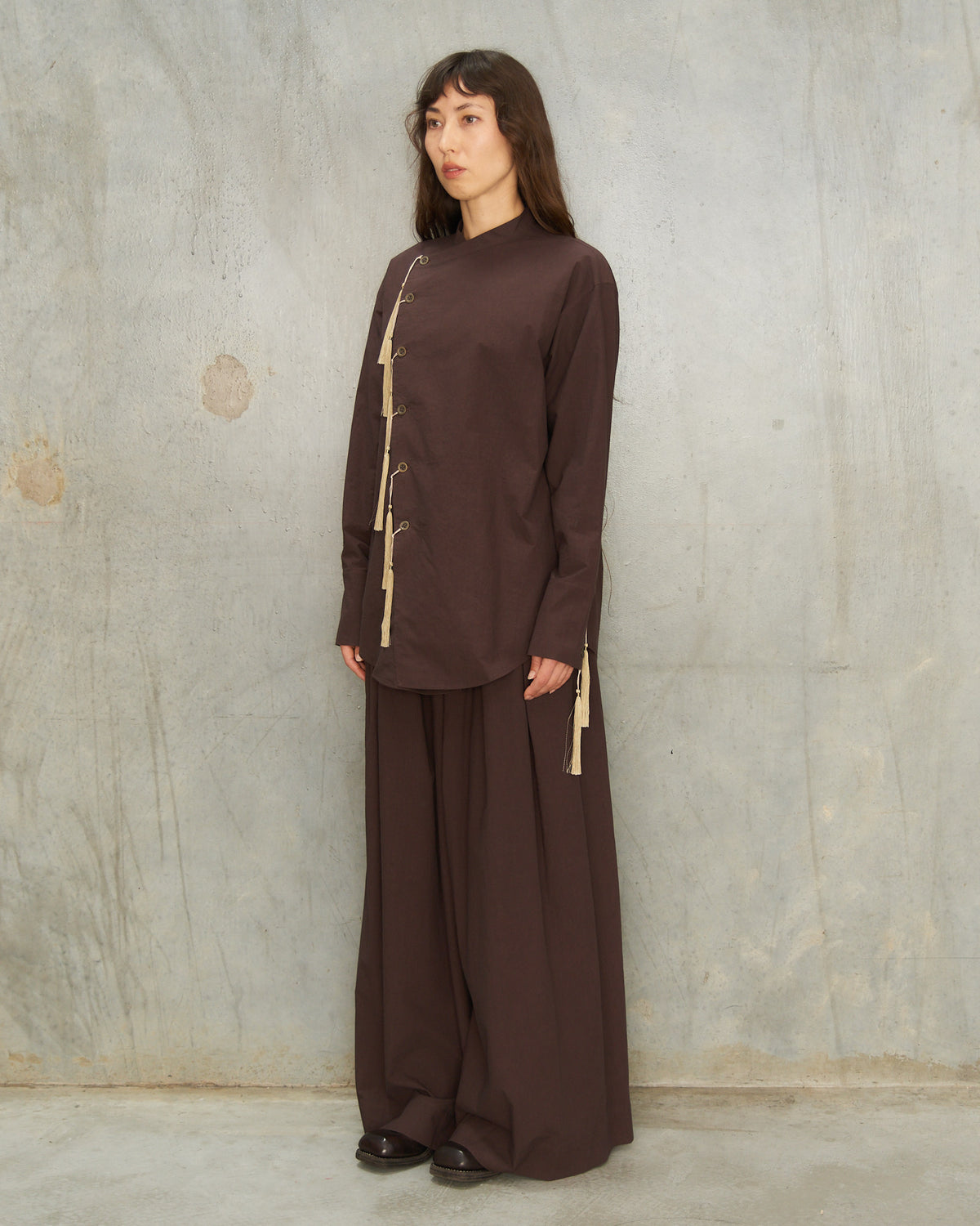 Brown Cotton Echo Pants