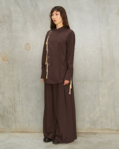Brown Cotton Echo Pants