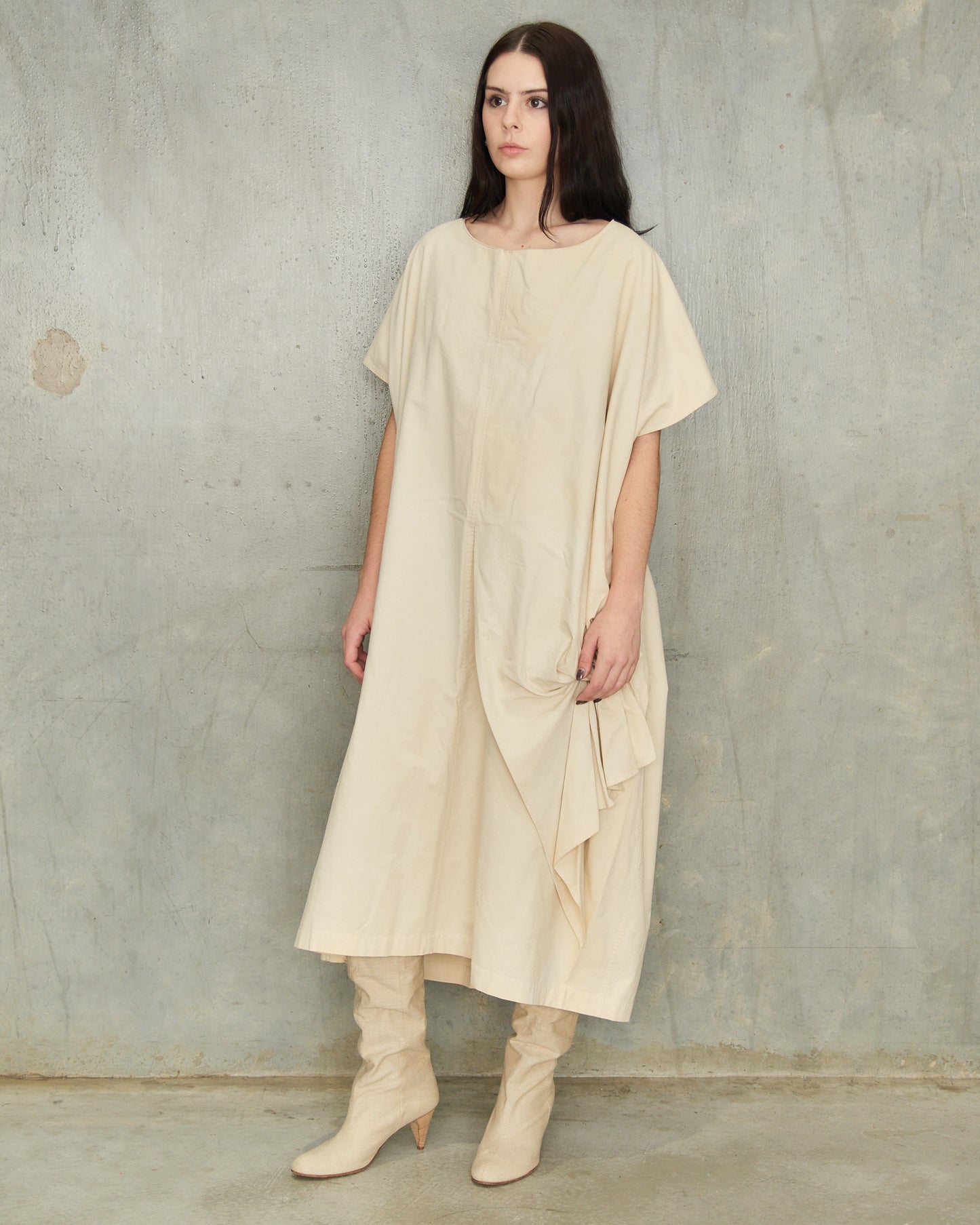 Yohji Yamamoto Beige Sculpture Dress