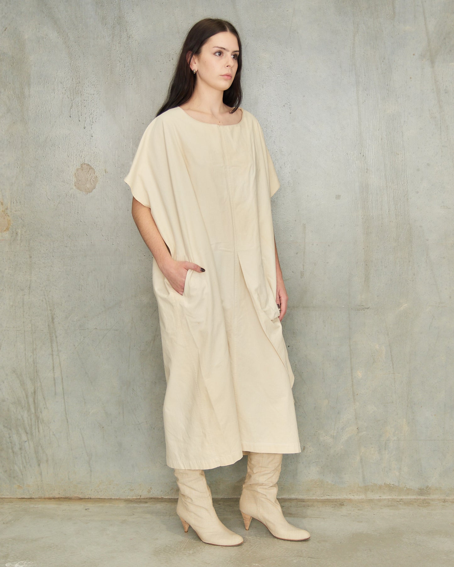 Yohji Yamamoto Beige Sculpture Dress