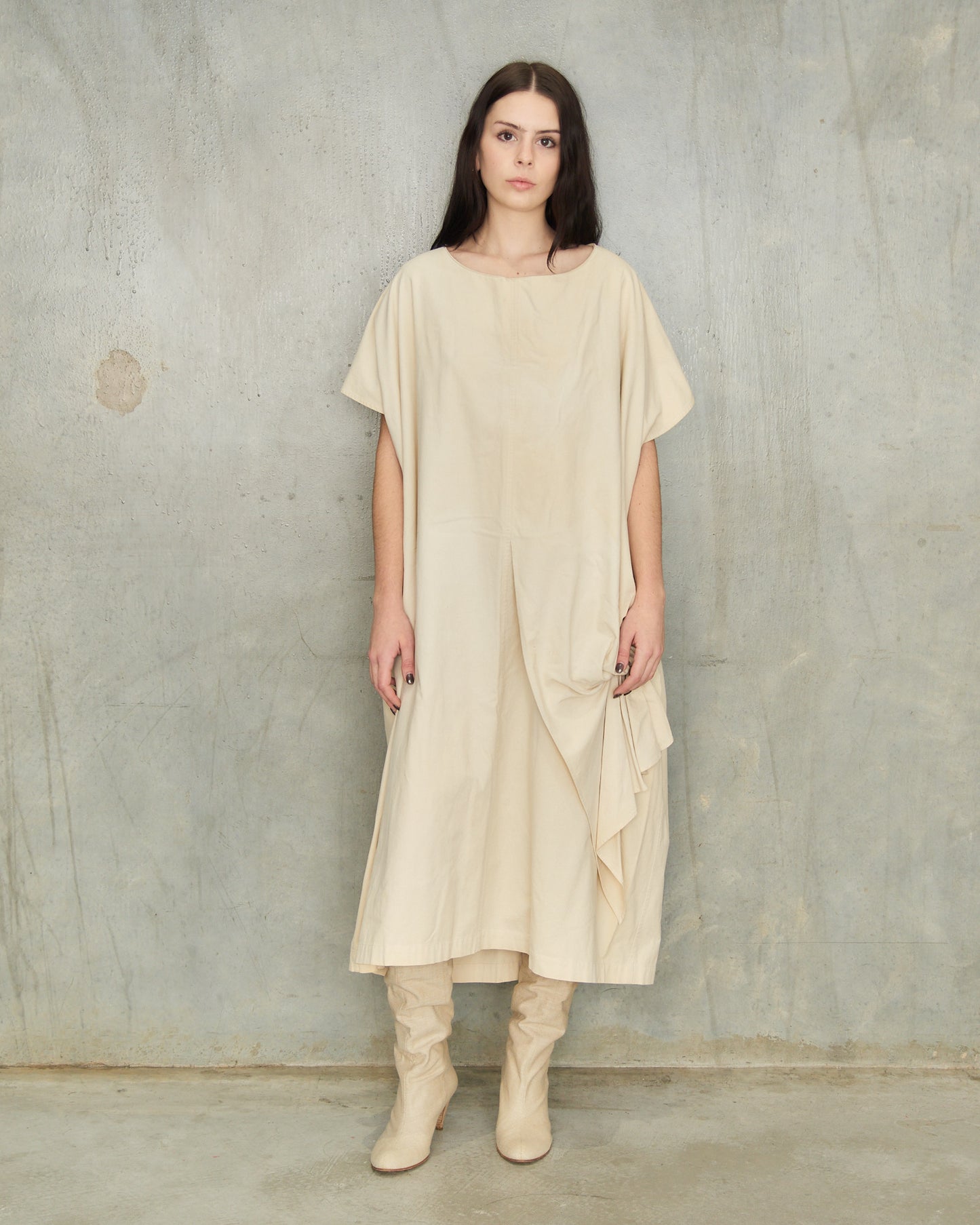 Yohji Yamamoto Beige Sculpture Dress