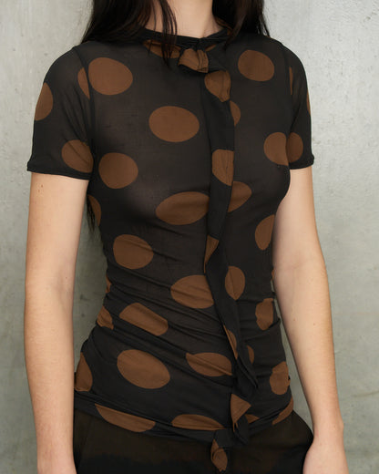 Yohji Yamamoto SS1999 Brown Spot T-Shirt