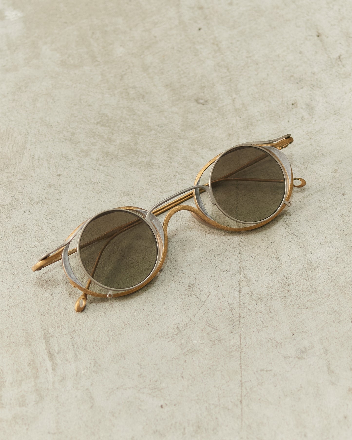 Antique Gold Clip-on Sunglasses