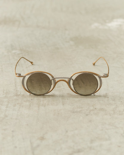 Antique Gold Clip-on Sunglasses