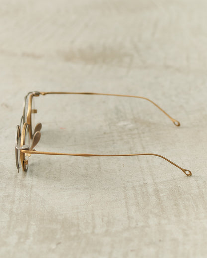 Antique Gold Clip-on Sunglasses