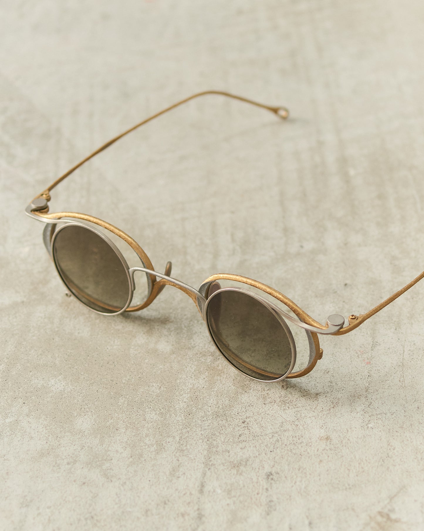 Antique Gold Clip-on Sunglasses