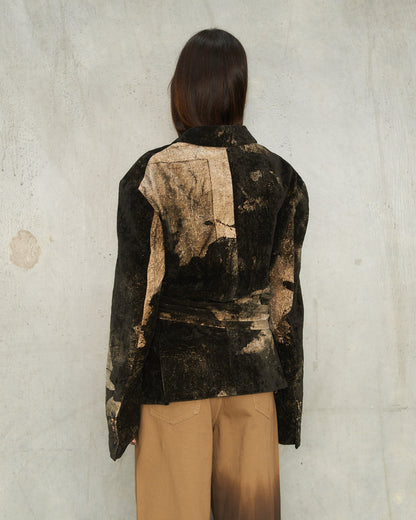 Black Dyed Two Button Blazer