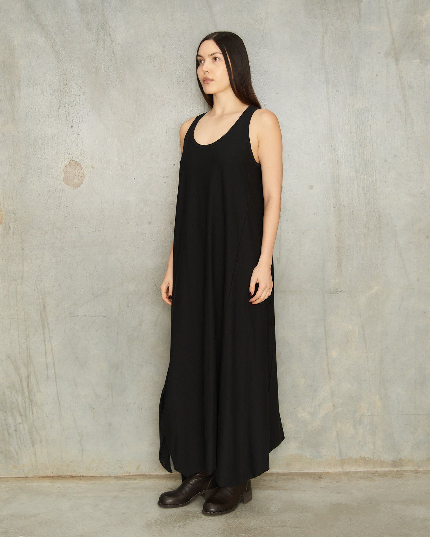 Black Knotted Tank Dress