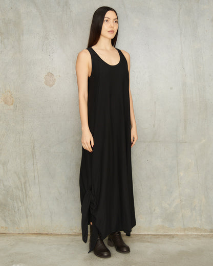 Black Knotted Tank Dress