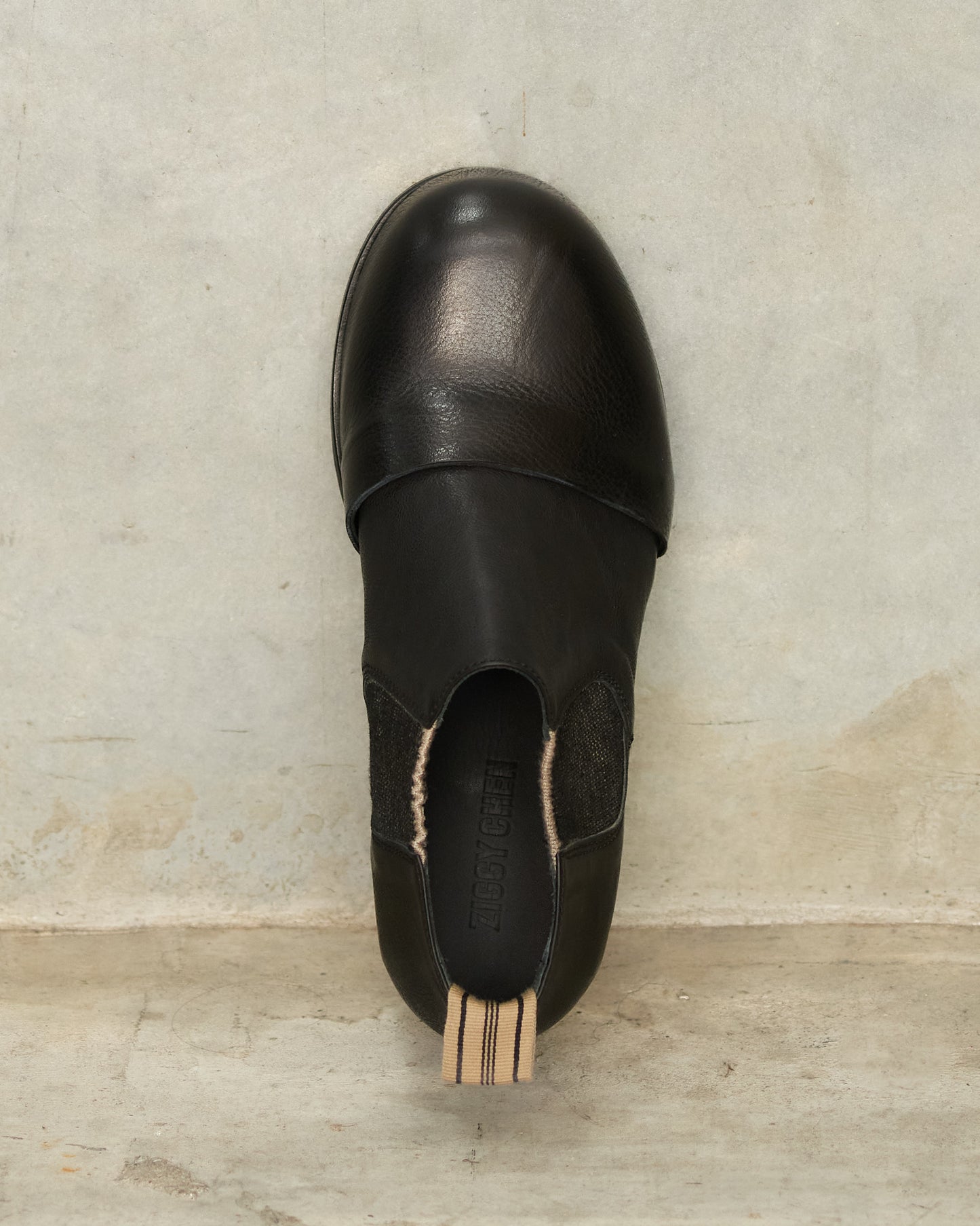 Black Leather Half Boots