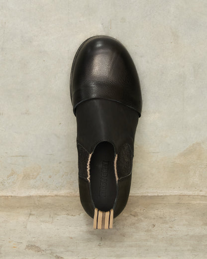 Black Leather Half Boots