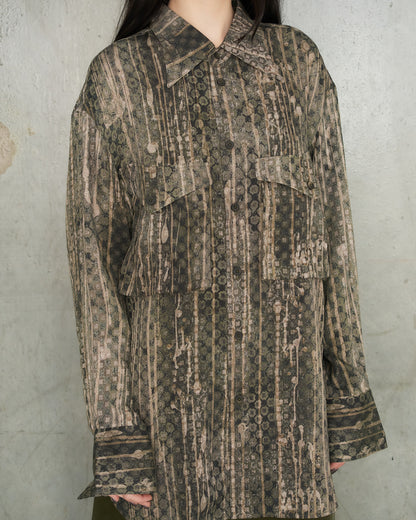 Dark Green Large Pocket Shirt