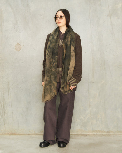 Green Digital Print Scarf
