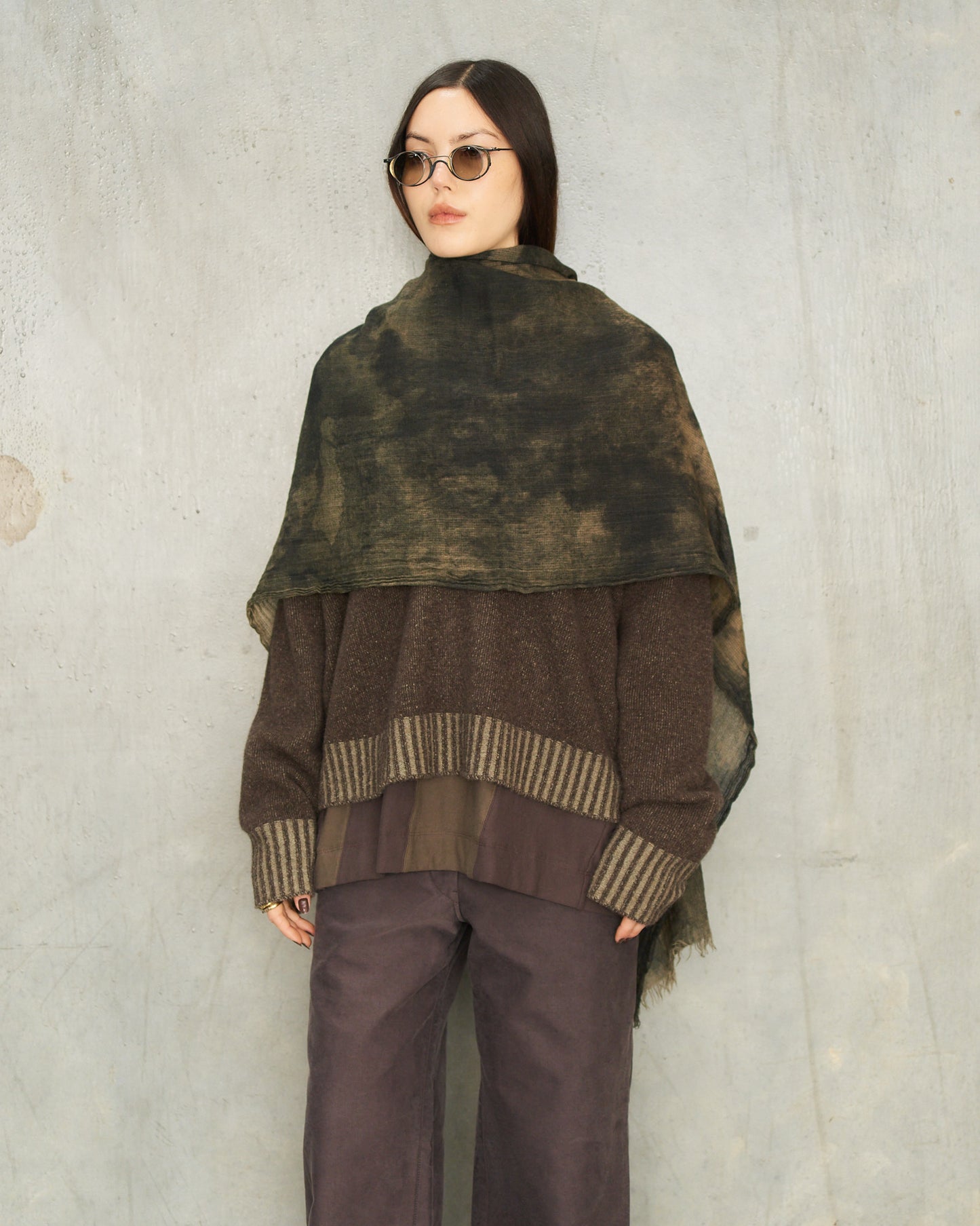 Green Digital Print Scarf