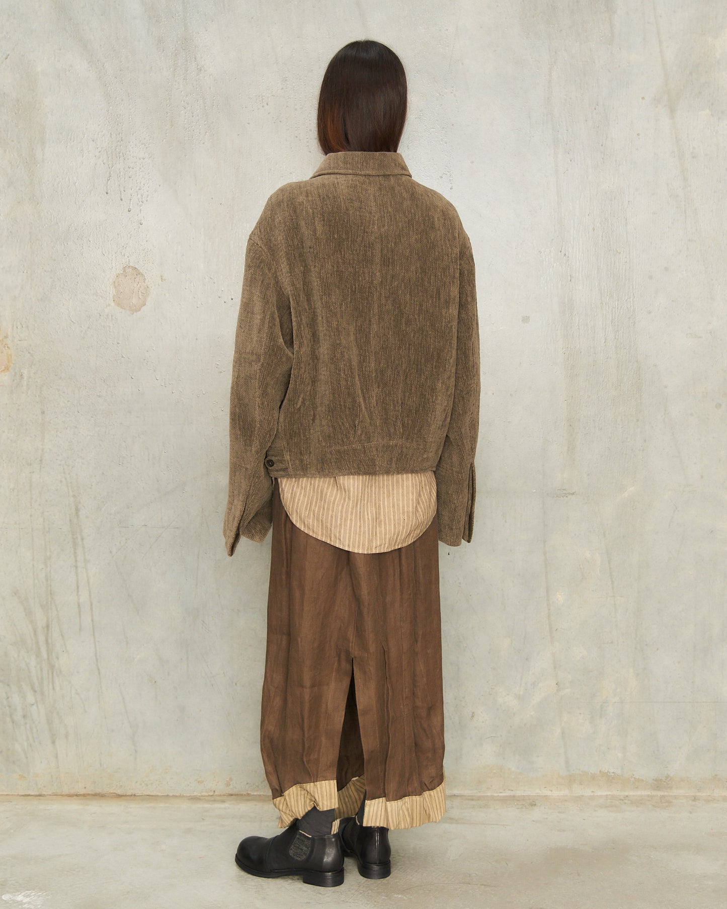 Grey Chenille Cropped Jacket