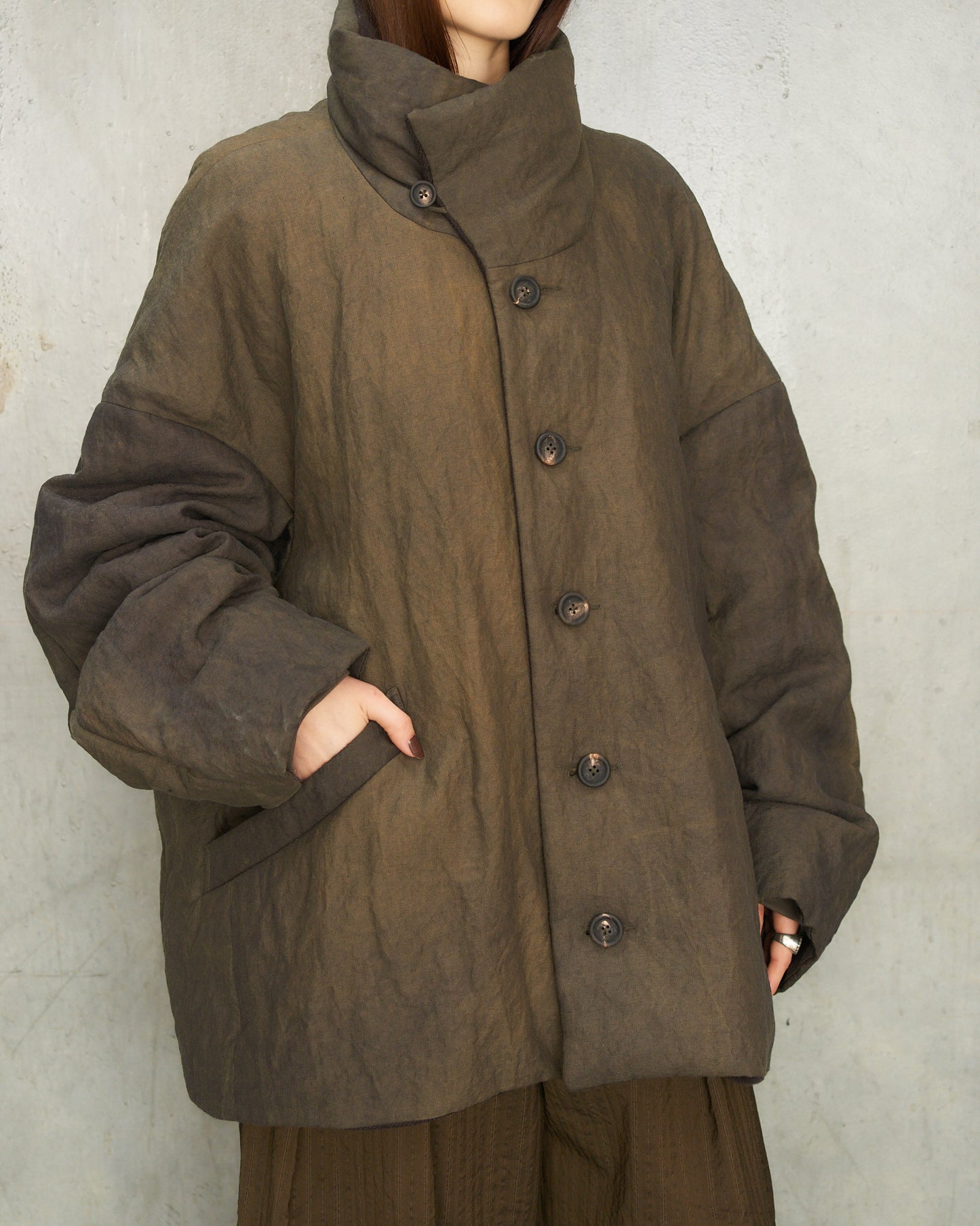 Grey Dyed Duvet Down Jacket