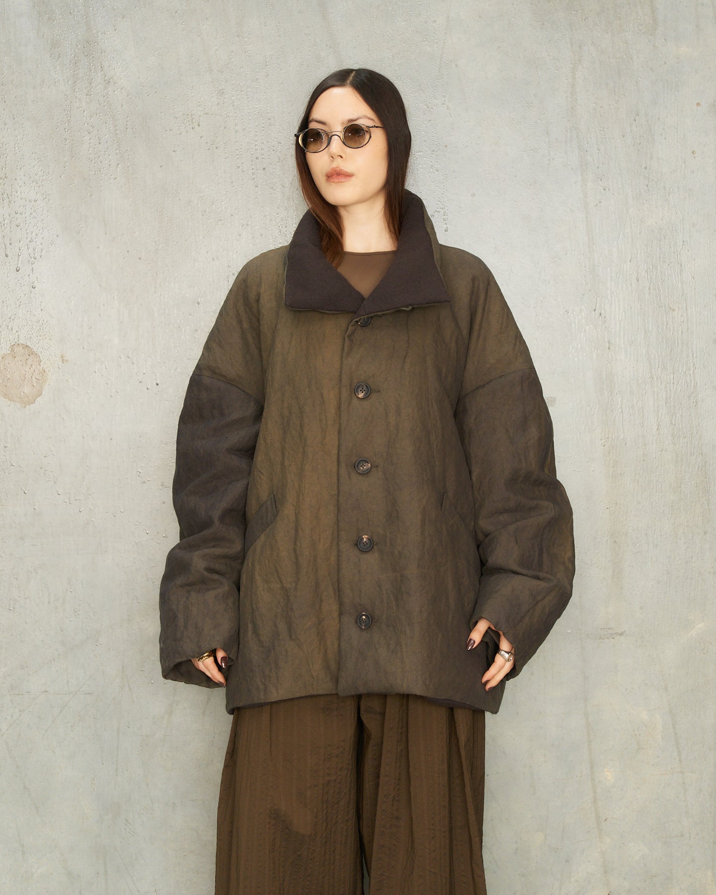 Grey Dyed Duvet Down Jacket