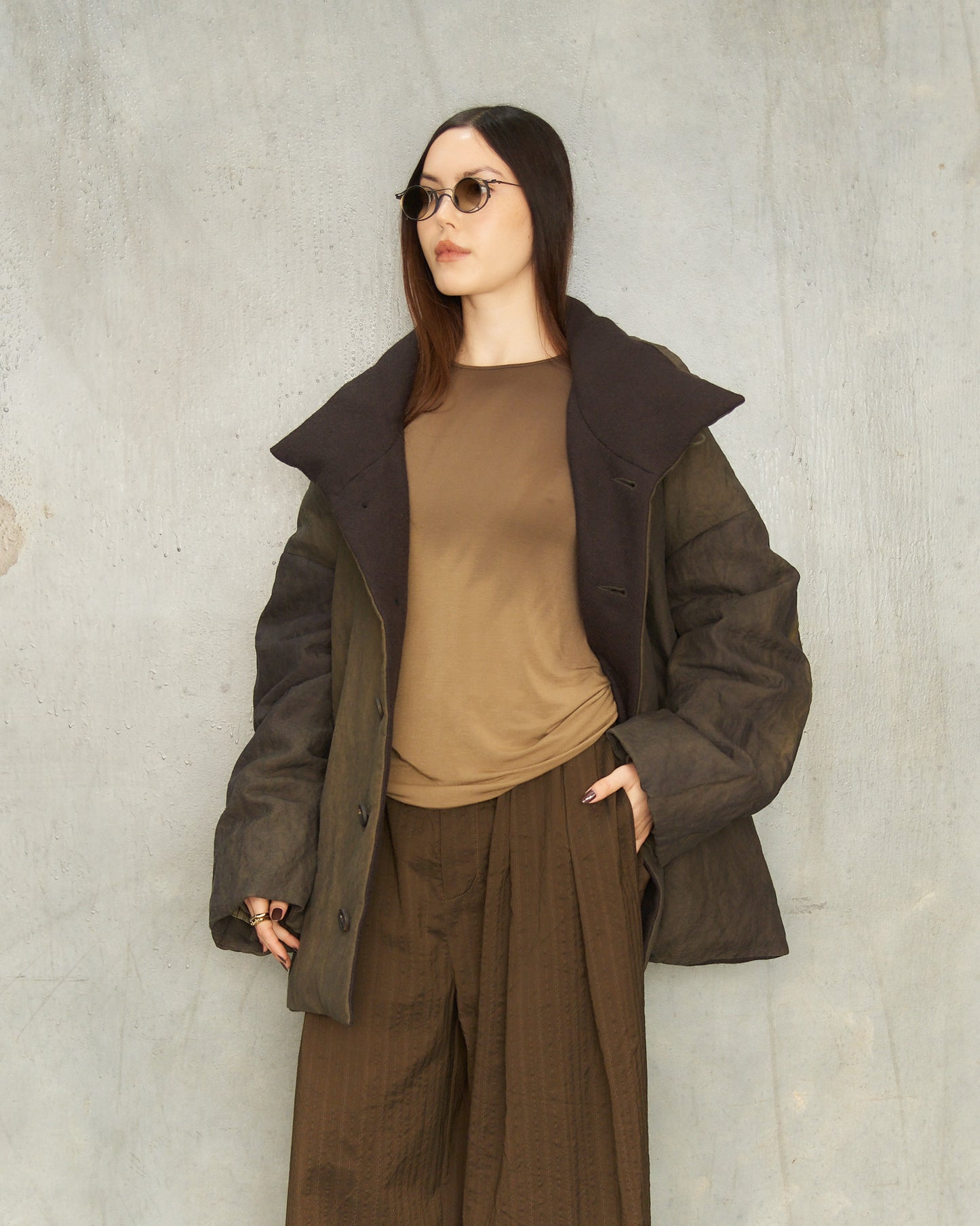 Grey Dyed Duvet Down Jacket