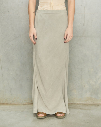 Grey Dyed Long Skirt
