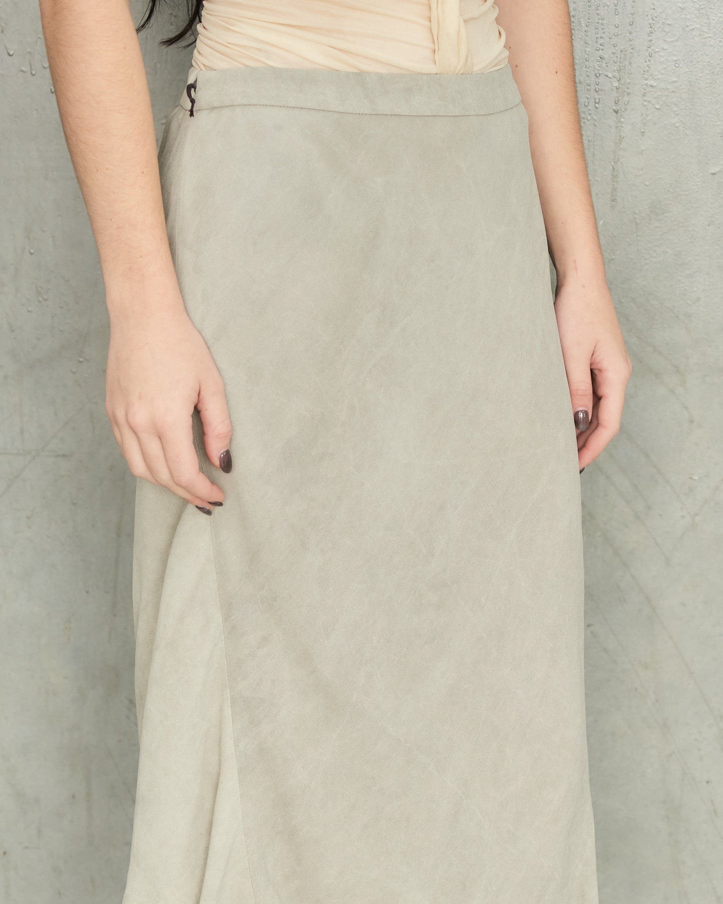 Grey Dyed Long Skirt