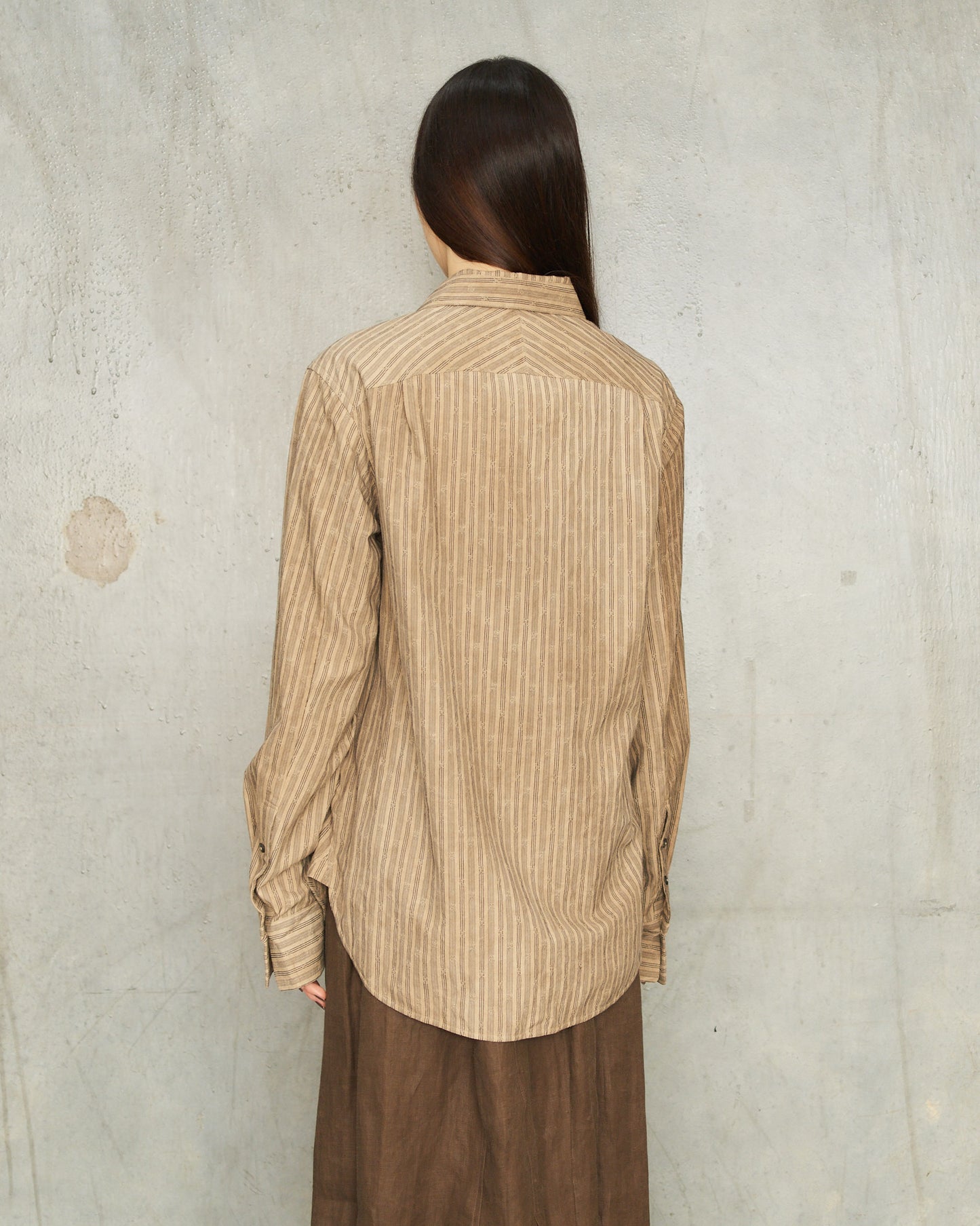 Natural Stripe Collared Shirt