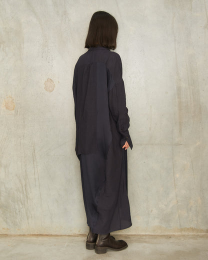 Midnight Blue Patchwork Dress