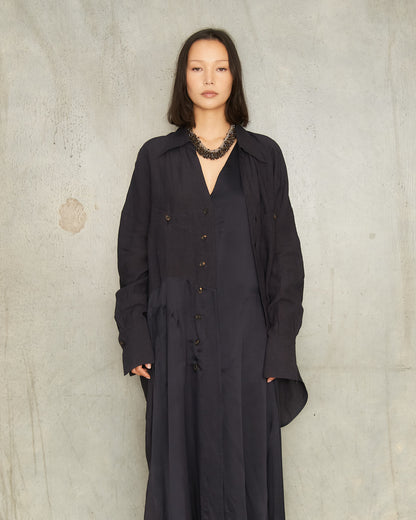 Midnight Blue Patchwork Dress