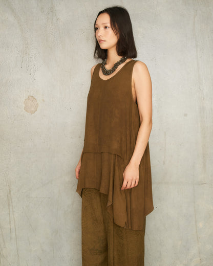 Olive Asymmetric Tank Top