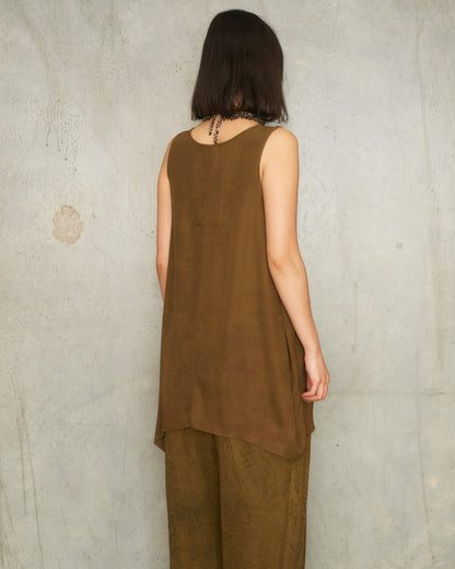 Olive Asymmetric Tank Top