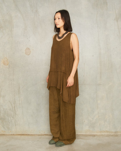 Olive Jacquard Trousers