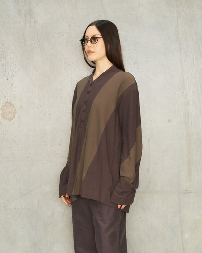 Purple Green Patchwork Rugby Tee