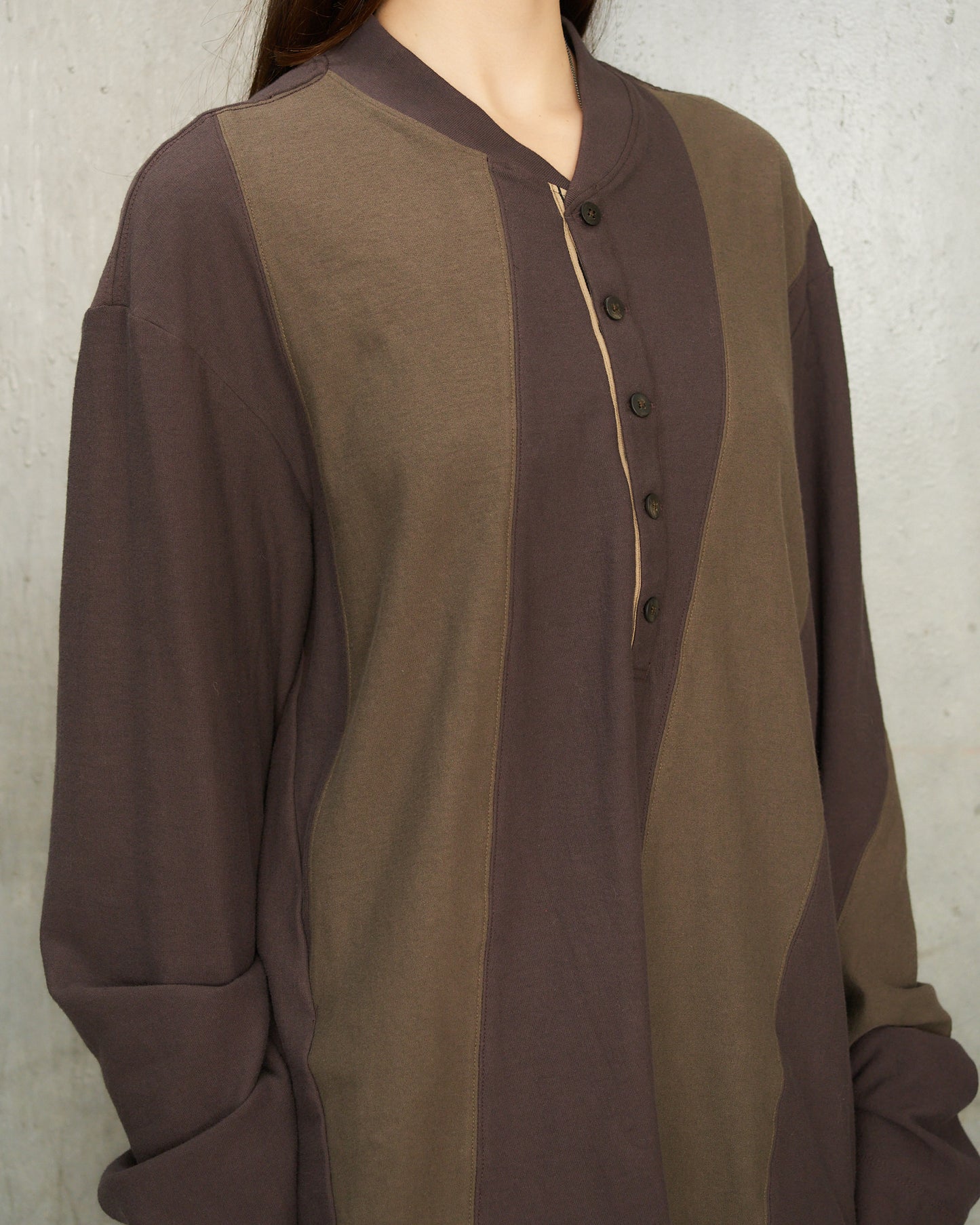 Purple Green Patchwork Rugby Tee