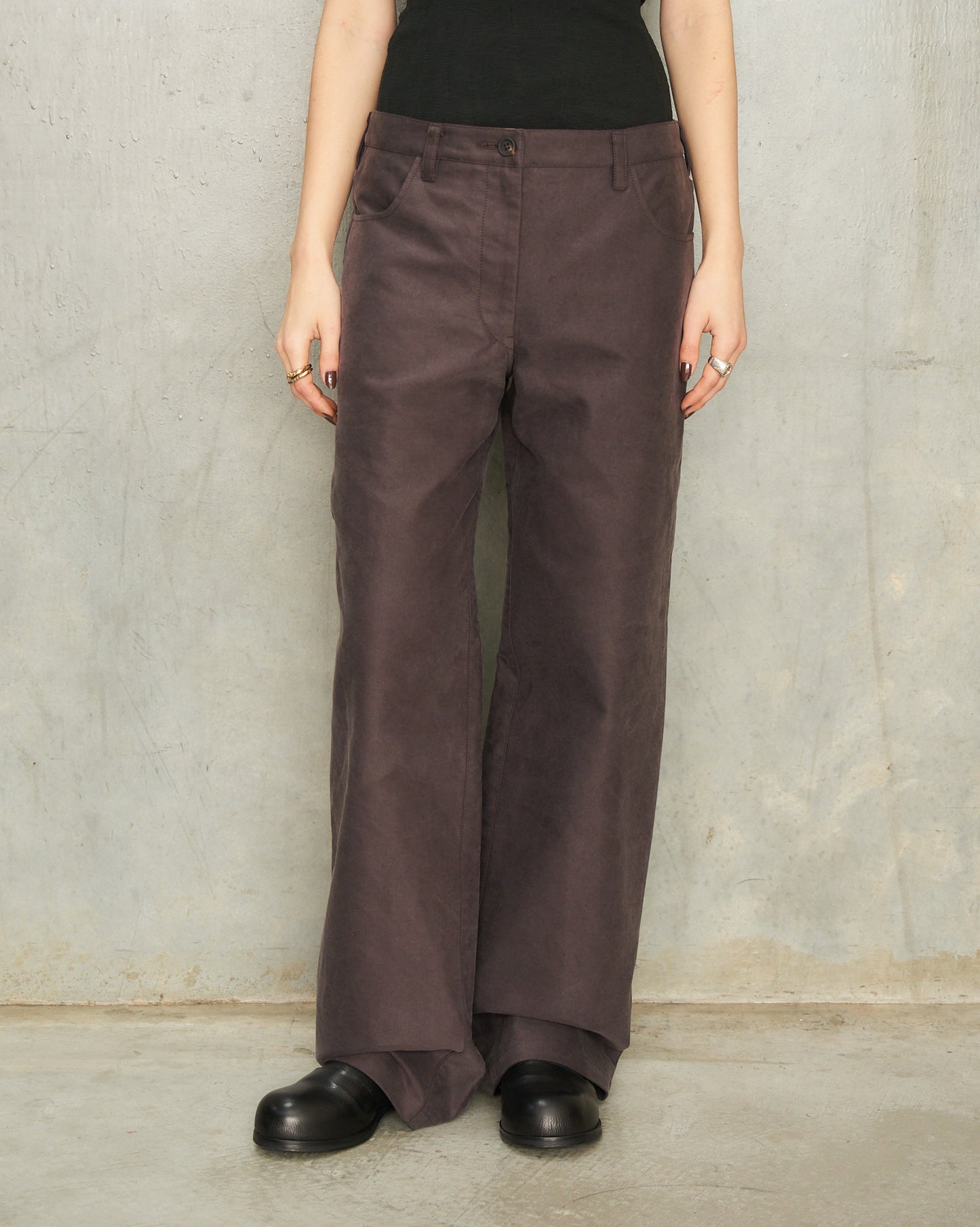 Purple Straight Leg Trousers
