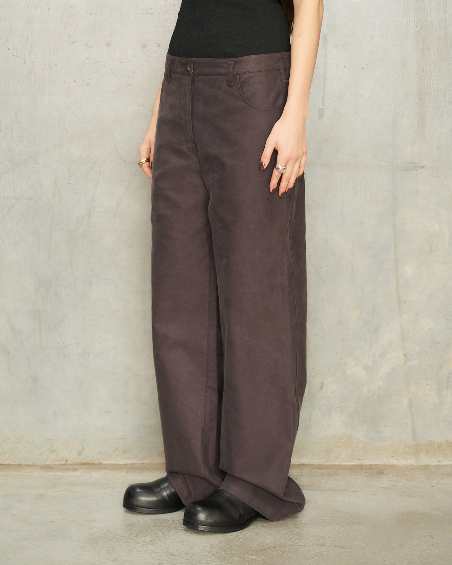 Purple Straight Leg Trousers