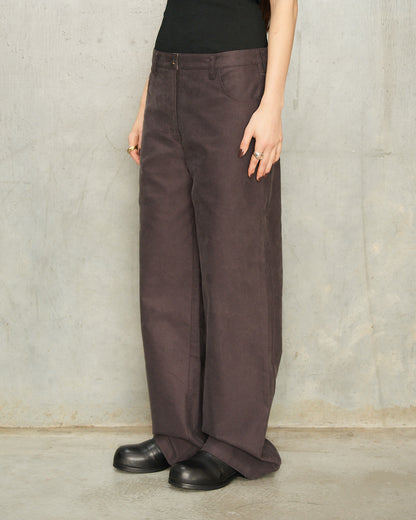 Purple Straight Leg Trousers