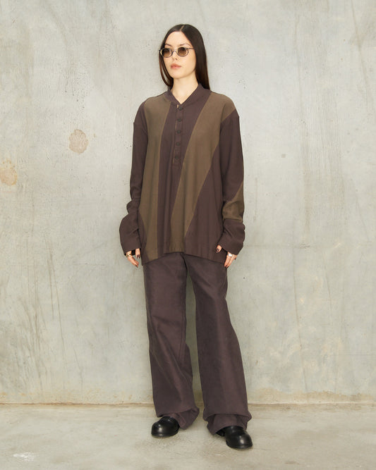 Purple Straight Leg Trousers