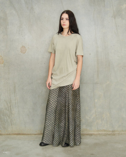 Sage Asymmetric Pleat T-Shirt