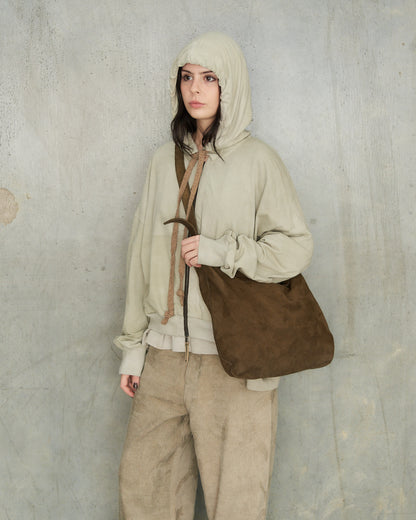 Sage Cropped Zip Hoodie