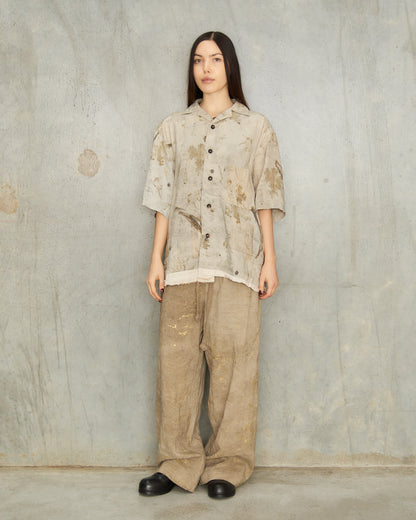 Sage Gold Leaf Drawstring Trousers