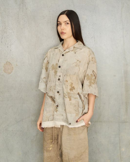 Sage Print Short Sleeve Shirt