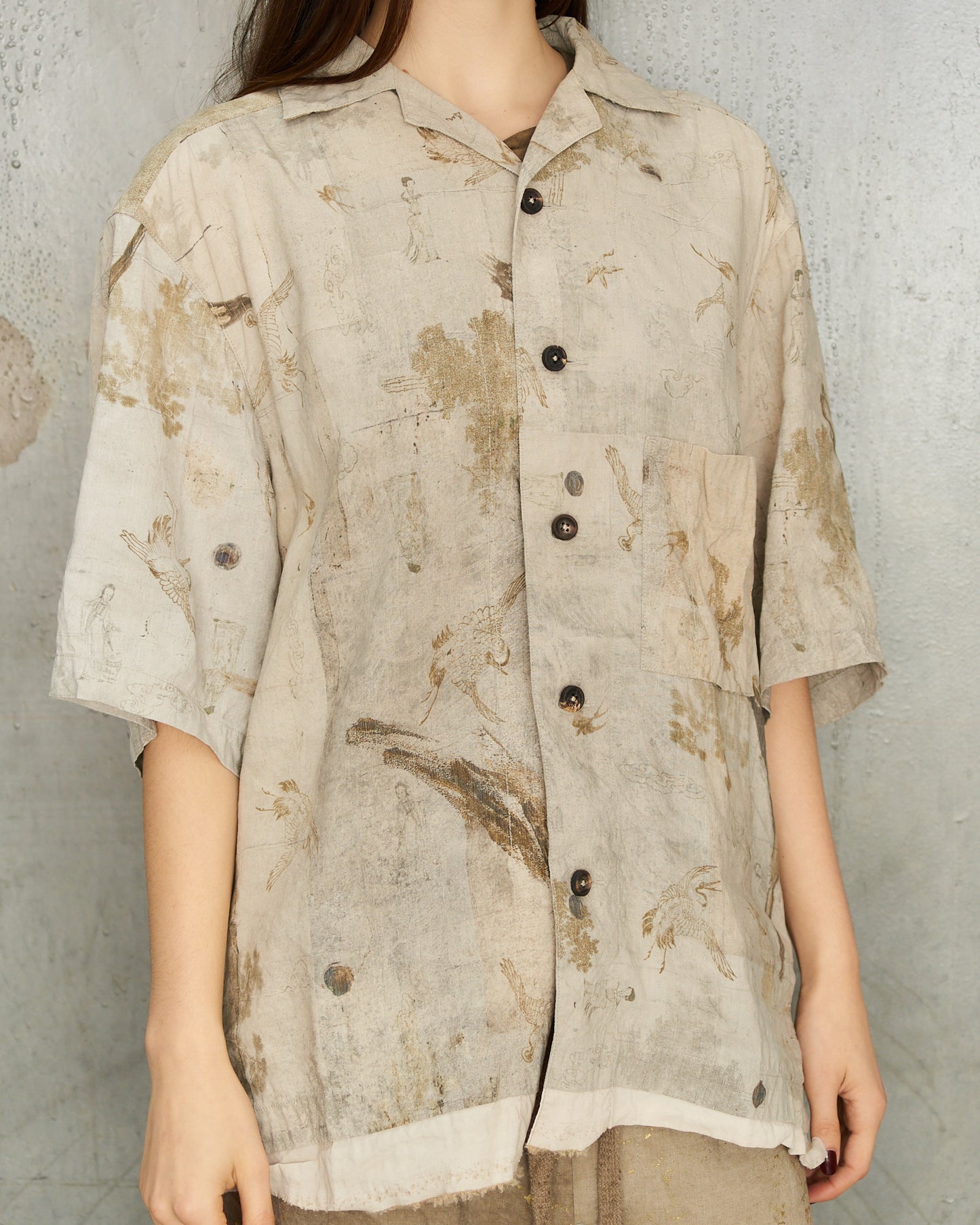 Sage Print Short Sleeve Shirt