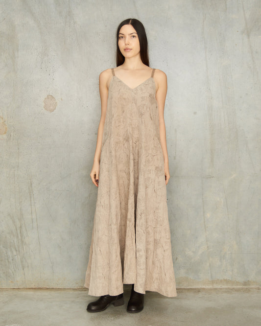 Sand Print Halter Dress