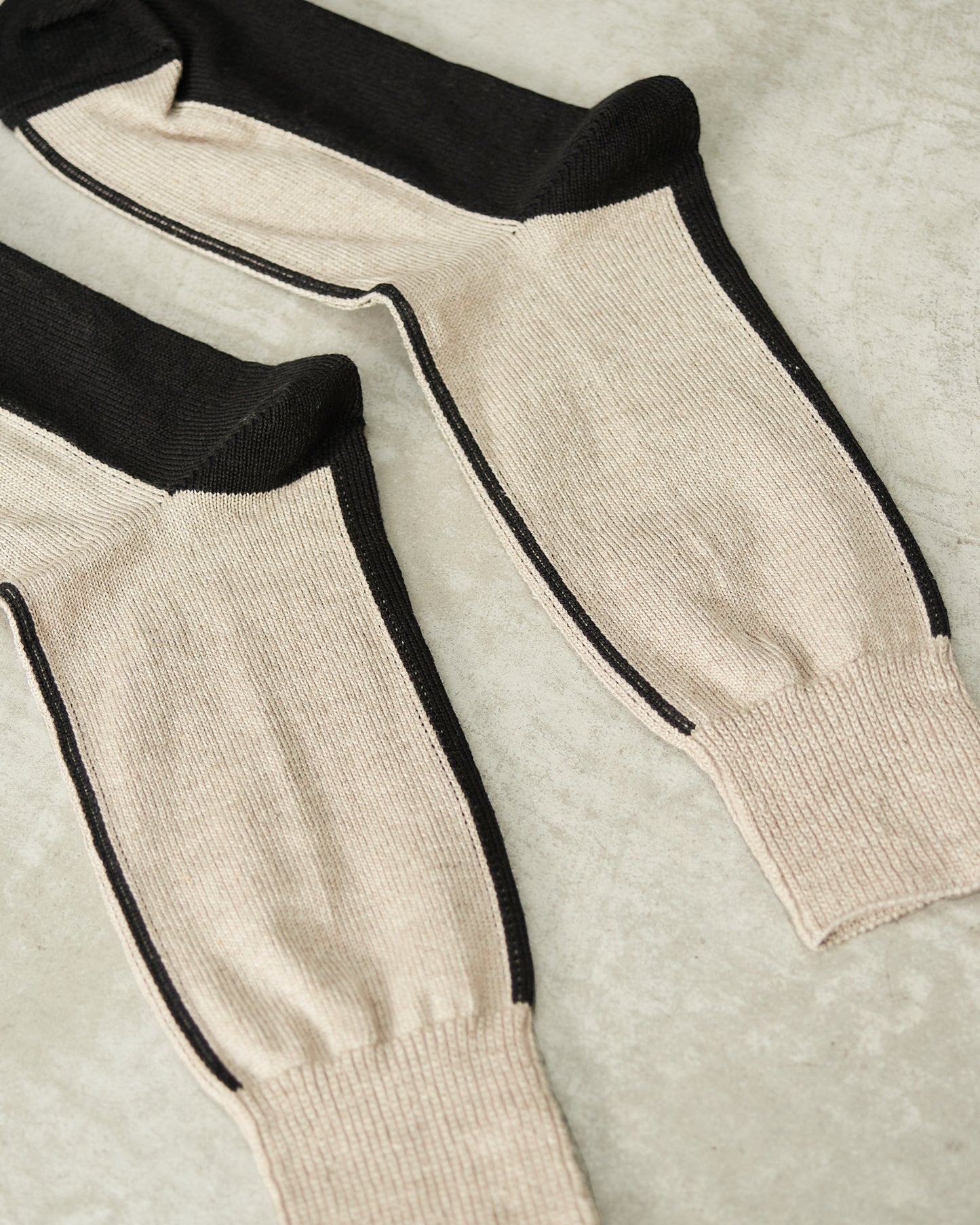 Grey Two Tone Linen Socks