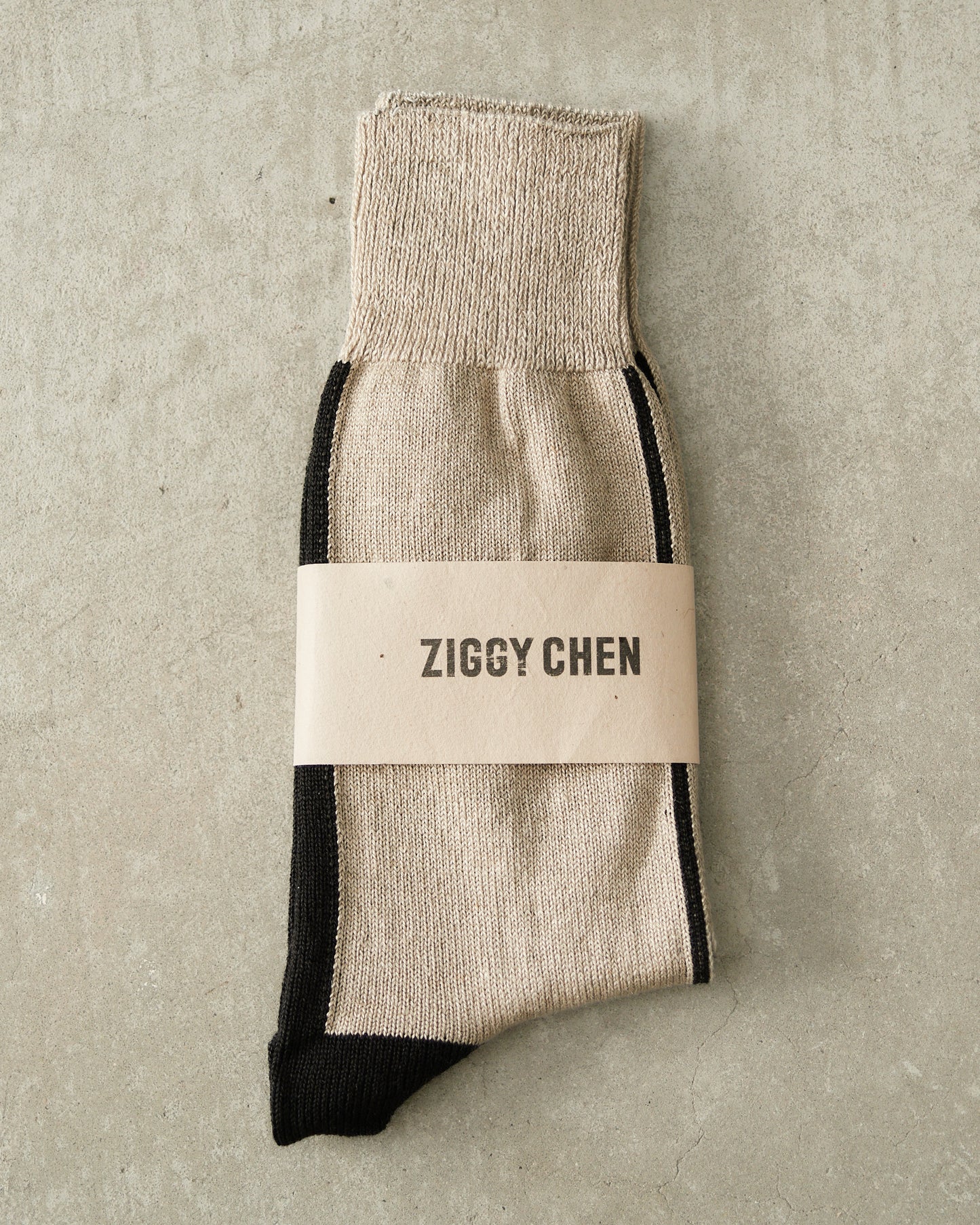 Grey Two Tone Linen Socks