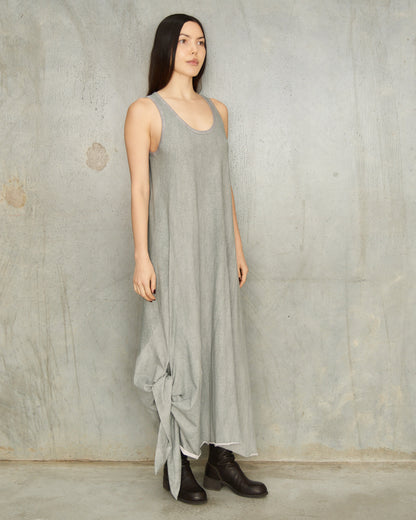 Steel Blue Knotted Tank Dress
