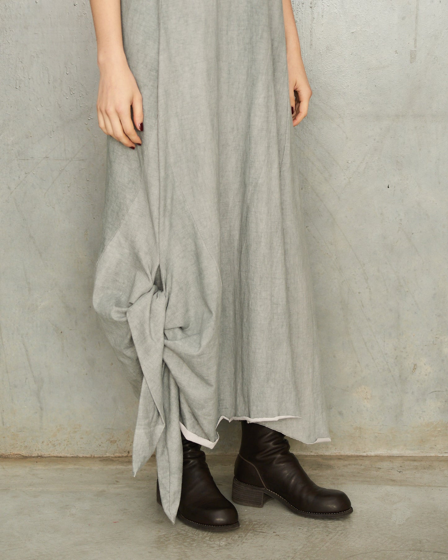 Steel Blue Knotted Tank Dress