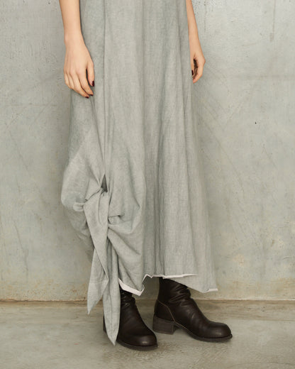 Steel Blue Knotted Tank Dress