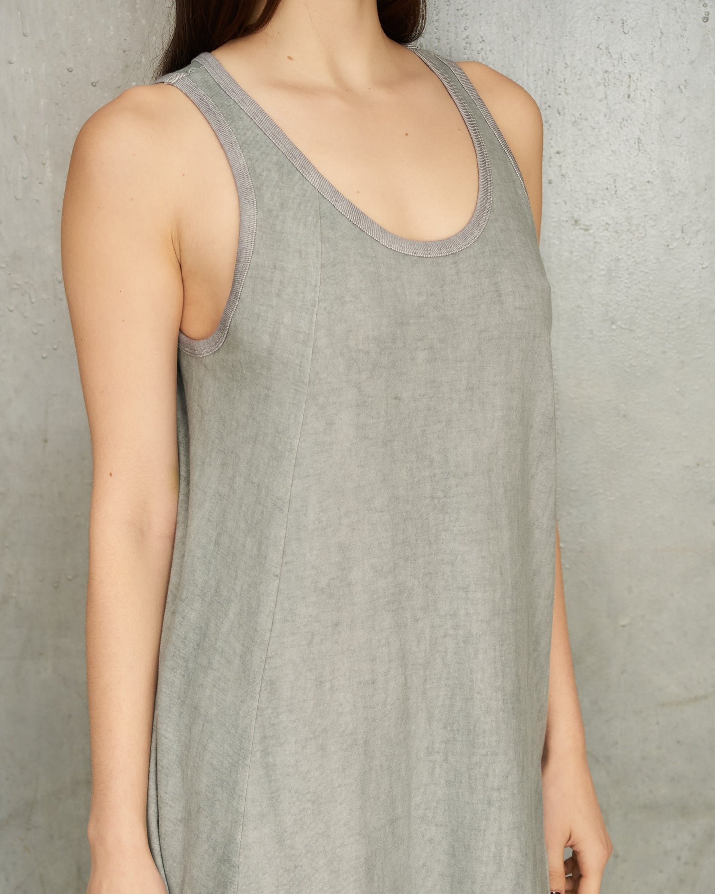 Steel Blue Knotted Tank Dress